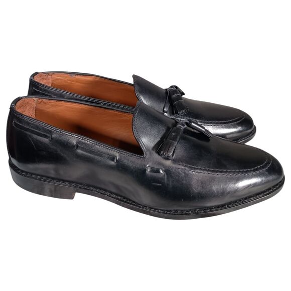 Allen Edmonds Dress Shoe 11.5 Mens Black Grayson Leather Loafer Almond Toe Usa - Picture 1 of 13